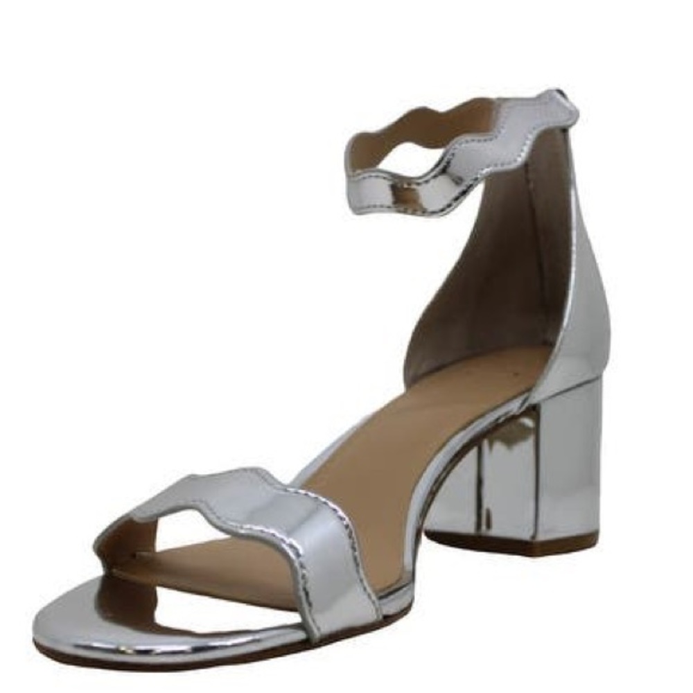 WORN ONCE INC Metallic Scallop Block Heel - 9.5